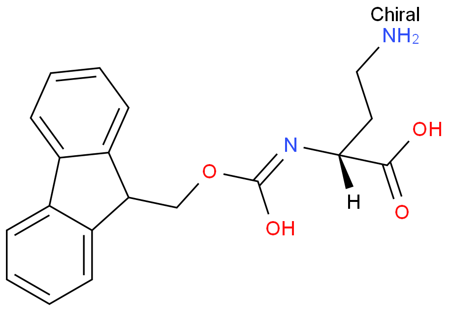 201484-12-0 (R)-2-(FMOC-氨基)-4-氨基丁酸 结构式图片