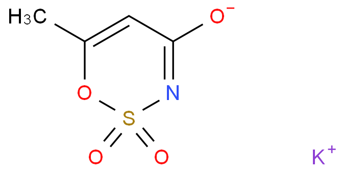 Acesulfame potassium structure