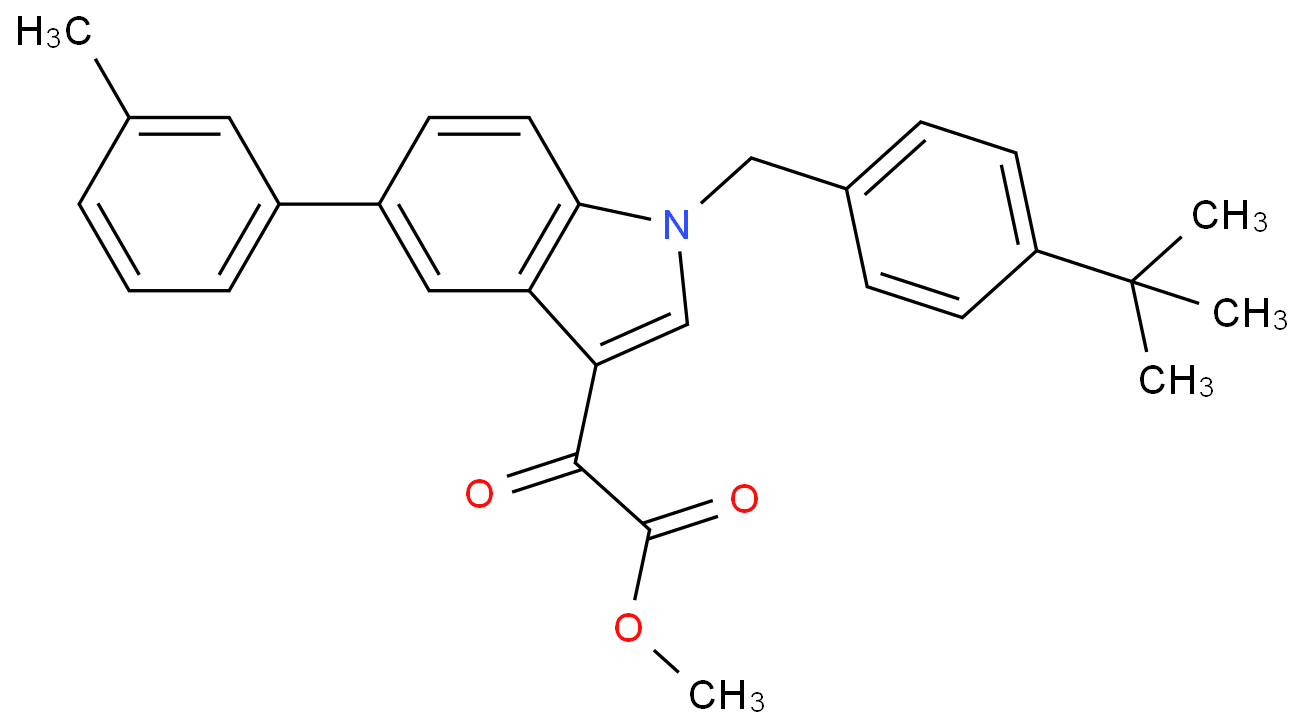 methyl 2-[1-[(4-tert-butylphenyl)methyl]-5-(3-methylphenyl)indol-3-yl]-2-oxoacetate