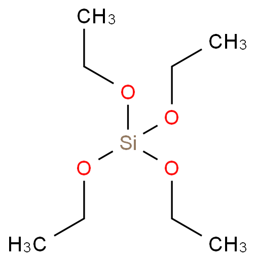 Tetraethyl orthosilicate; 78-10-4 structural formula