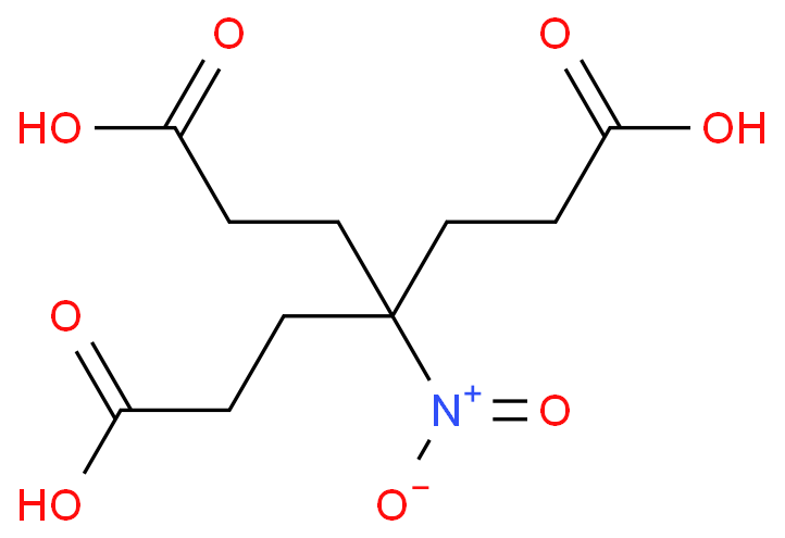 硝基甲烷三丙酸; 4-硝基-4-(2-羧乙基)庚二酸化学结构式