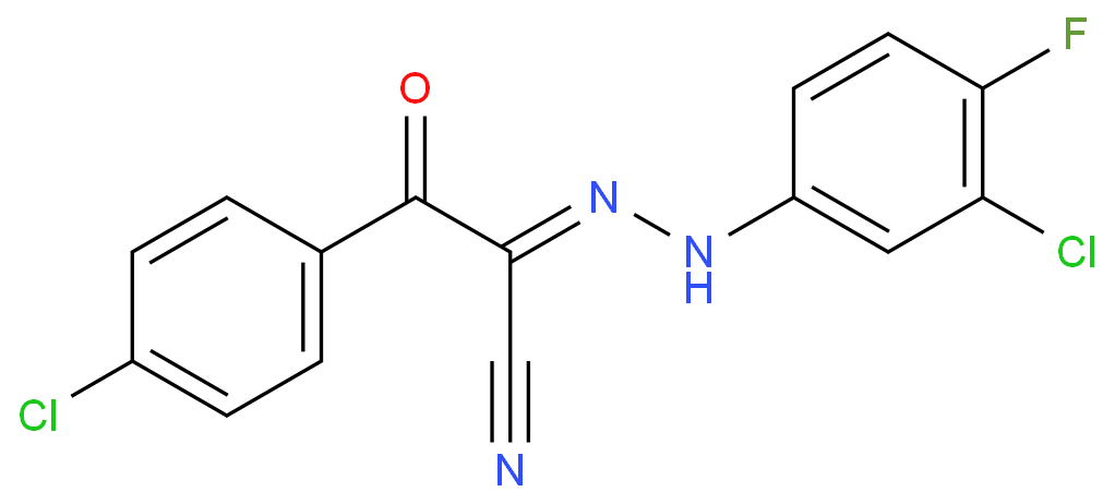N'-(3-氯-4-氟苯基)-2-(4-氯苯基)-2-氧代乙烷亚肼基氰化物/882290-02-0