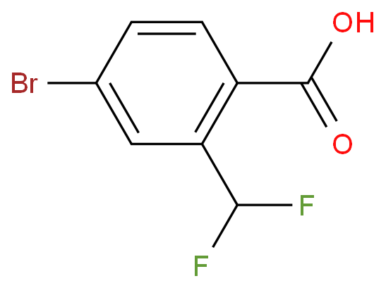 4-Bromo-2-(difluoromethyl)benzoic acid structure