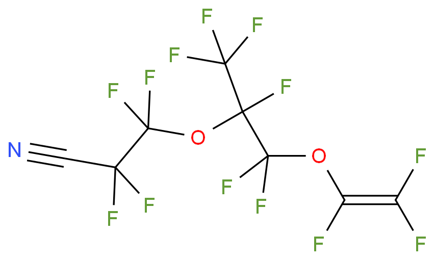 Propanenitrile,3-[1-[difluoro[(1,2,2-trifluoroethenyl)oxy]methyl]-1,2,2,2-tetrafluoroethoxy]-2,2,3,3-tetrafluoro-  