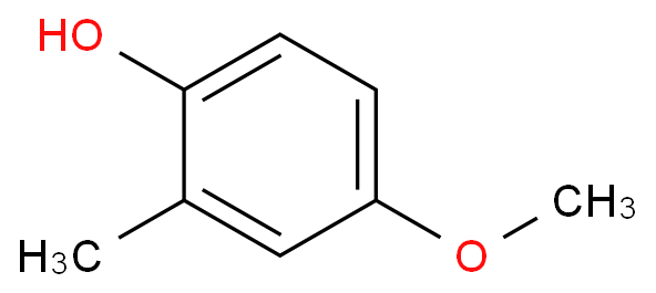 2-甲基-4-甲氧基苯酚化学结构式