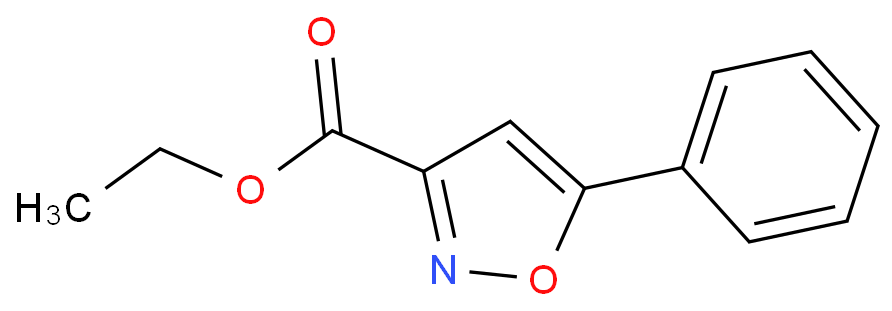 5-苯基-3-异唑甲酸乙酯化学结构式
