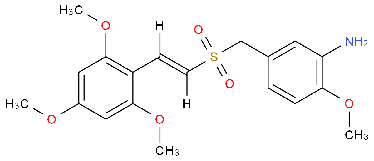 (E)-2-甲氧基-5-(((2,4,6-三甲氧基苯乙烯基)磺酰基)甲基)苯胺/592542-50-2