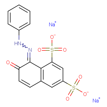 1,3-Naphthalenedisulfonicacid, 7-hydroxy-8-(2-phenyldiazenyl)-, sodium salt (1:2)  
