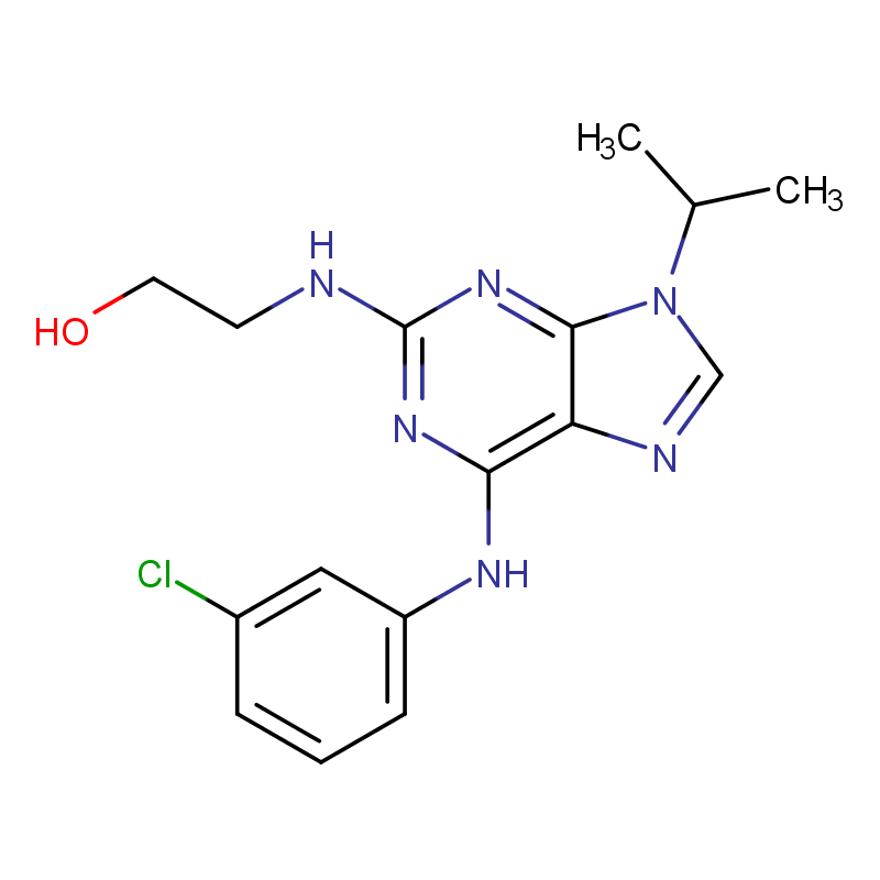 2-[[6-[(3-氯苯基)氨基]-9-异丙基-9H-嘌呤-2-基]氨基]乙醇 CAS号:212779-48-1科研及生产专用 高校及研究所支持货到付款