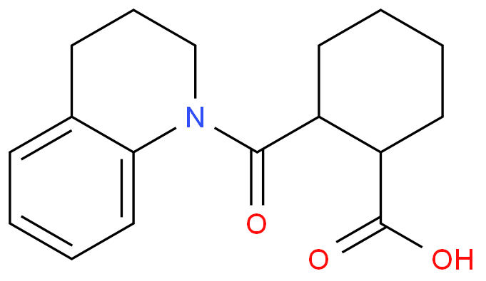 2-(3,4-DIHYDRO-2 H-QUINOLINE-1-CARBONYL)-CYCLOHEXANECARBOXYLIC ACID