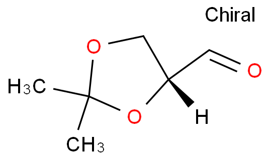 15186-48-8 (R)-(+)-2,2-二甲基-1,3-二氧戊环-4-甲醛 结构式图片