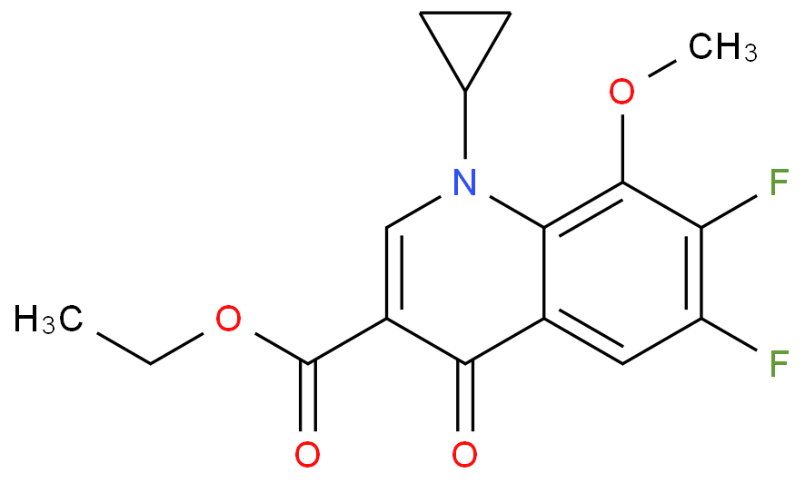 Gati ester; 1-Cyclopropyl-6,7-difluoro-1,4-dihydro-8-methoxy-4-oxo-3-quinolinecarboxylic acid ethyl ester