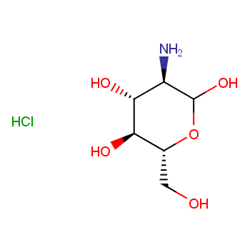 D-氨基葡萄糖鹽酸鹽 66-84-2結構式