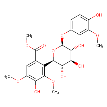 4-羟基-3-甲氧基苯基O-beta-D-(6'-O-丁香酰)吡喃葡萄糖苷价格, 4-Hydroxy-3-methoxyphenyl O-beta-D-6-O-syringate-glucopyranoside对照品, CAS号:426821-85-4