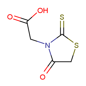 Rhodanine-3-acetic acid structure