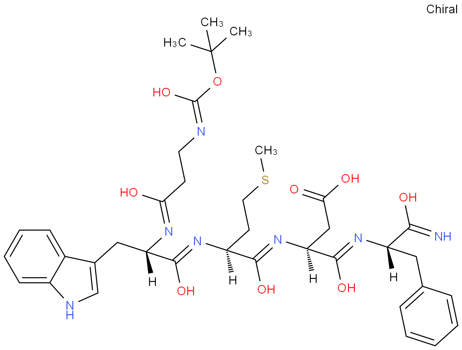五肽胃泌素化学结构式