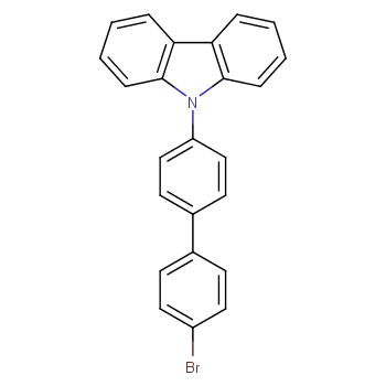 9-(4'-Bromo-4-biphenylyl)-9H-carbazole structure
