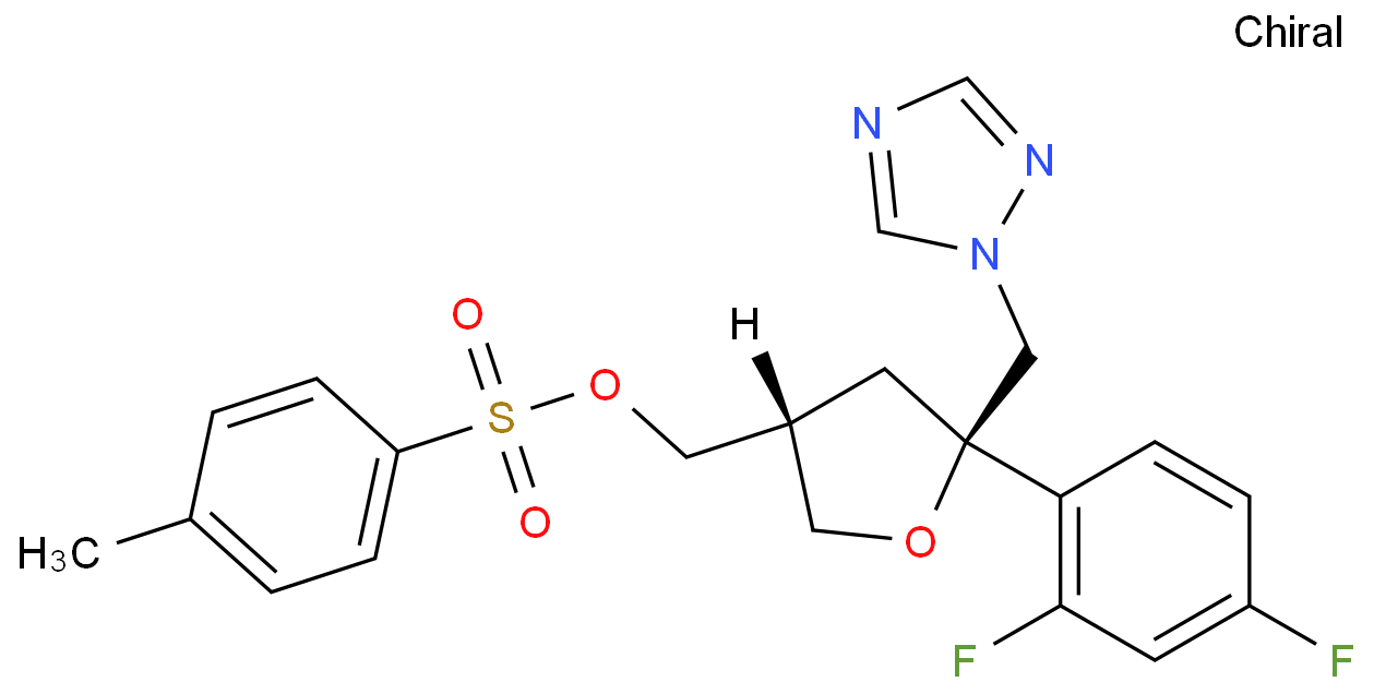 (2R-trans)-2-(2,4-difluorophenyl)-4-[[(4-methylphenyl)sulfonyloxy]methyl]-2-[(1H-1,2,4-triazol-1-yl)methyl]tetrahydrofuran