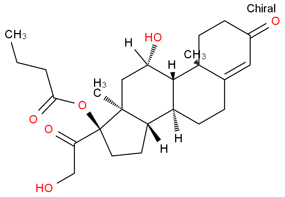 Hydrocortisone-17-butyrate structure