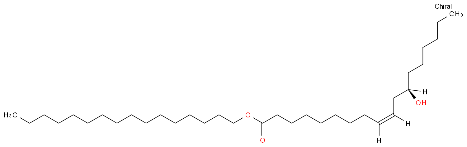 RICINOLEIC ACID N-HEXADECYL ESTER; 10401-55-5 structural formula
