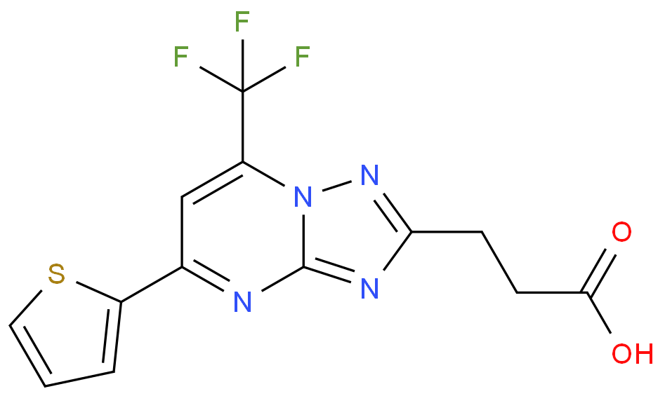 3-[5-(2-Thienyl)-7-(trifluoromethyl)-[1,2,4]triazolo[1,5-a]pyrimidin-2-yl]propanoic acid