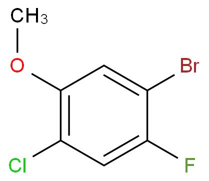 5-溴-2-氯-4-氟苯甲醚化学结构式