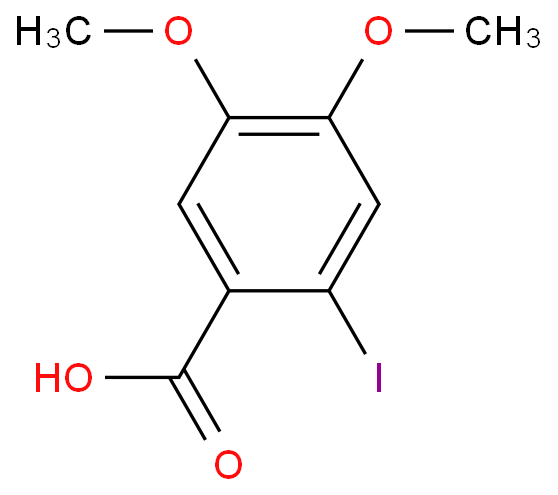 4,5-二甲氧基-2-碘苯甲酸化学结构式