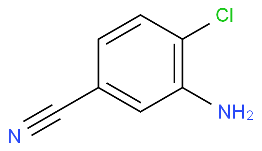 3-氨基-4-氯苯腈化学结构式