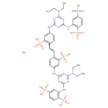 hexasodium,2-[[4-(diethylamino)-6-[4-[(E)-2-[4-[[4-(diethylamino)-6-(2,5-disulfonatoanilino)-1,3,5-triazin-2-yl]amino]-2-sulfonatophenyl]ethenyl]-3-sulfonatoanilino]-1,3,5-triazin-2-yl]amino]benzene-1,4-disulfonate