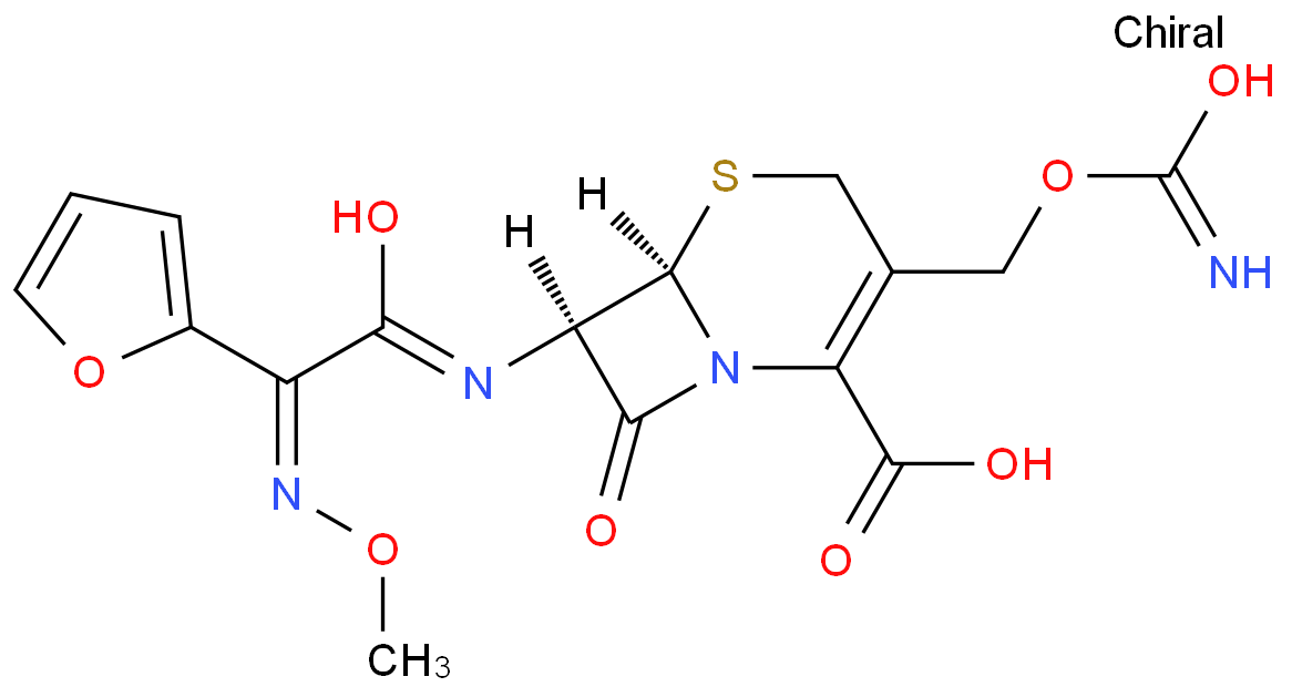 5-Thia-1-azabicyclo[4.2.0]oct-2-ene-2-carboxylicacid,3-[[(aminocarbonyl)oxy]methyl]-7-[[(2Z)-2-(2-furanyl)-2-(methoxyimino)acetyl]amino]-8-oxo-,(6R,7R)-  