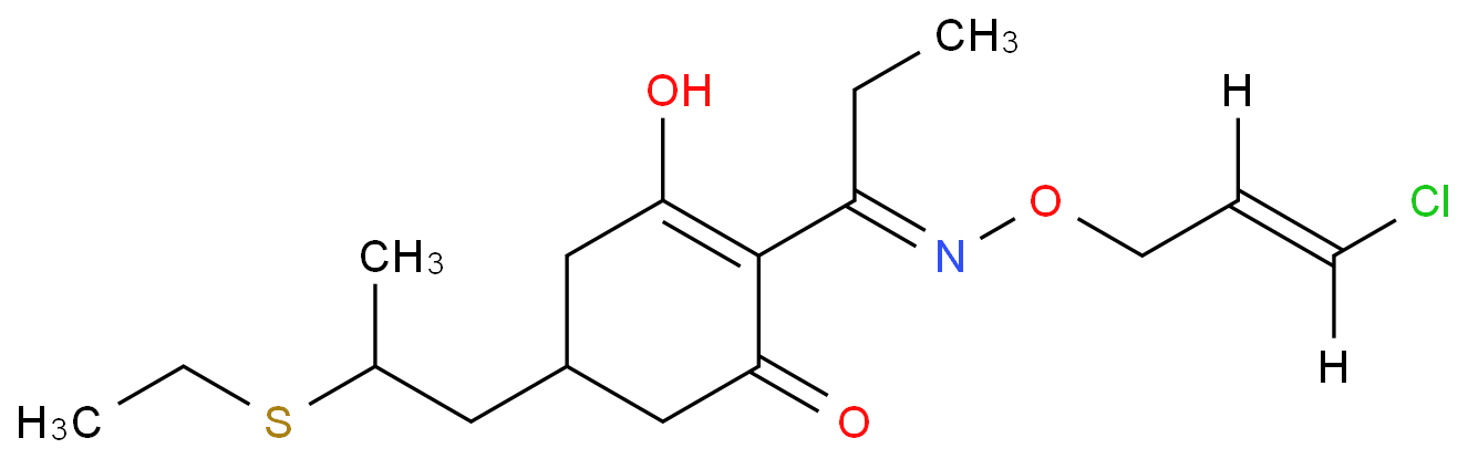 烯草酮化学结构式