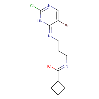 cyclobutanecarboxylic acid [3-(5-bromo-2-chloro-pyrimidin-4-ylamino)-propyl]-amide