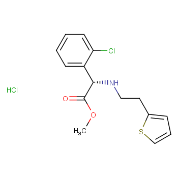 D-(+)-Methyl-alpha-(2-thienylethamino)(2-chlorophenyl)acetate hydrochloride  