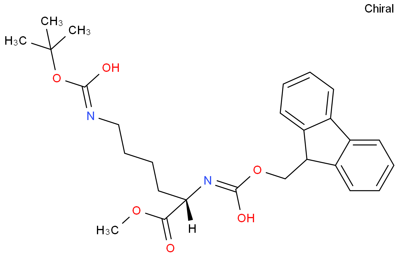 (S)-2-((((9H-芴-9-基)甲氧基)羰基)氨基)-6-((叔丁氧基羰基)氨基)己酸甲酯，172846-56-9