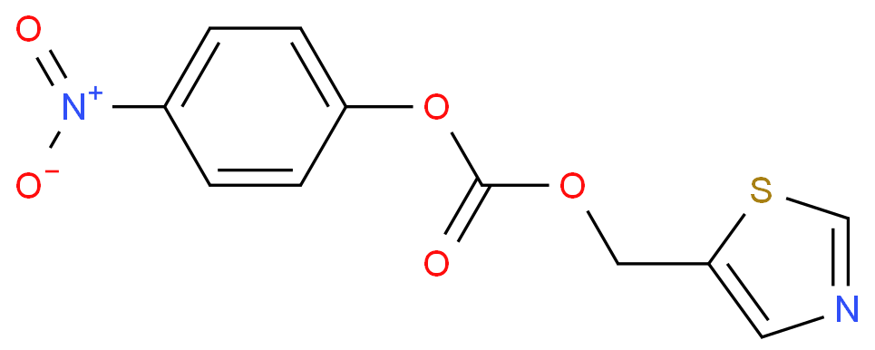((5-噻唑基)甲基)-(4-硝基苯基)碳酸酯化学结构式