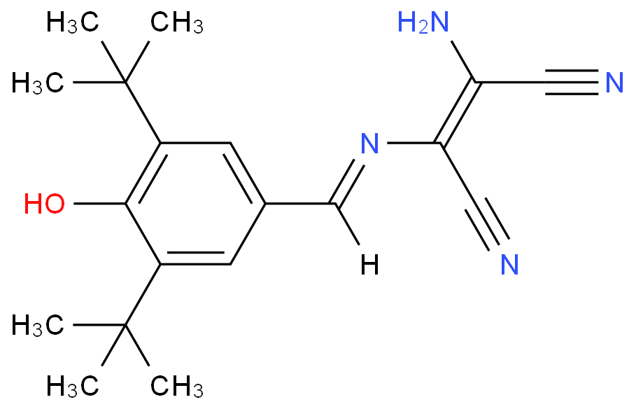2-AMINO-1-(1-AZA-2-(3,5-BIS(TERT-BUTYL)-4-HYDROXYPHENYL)VINYL)ETHENE-1,2-DICARBONITRILE