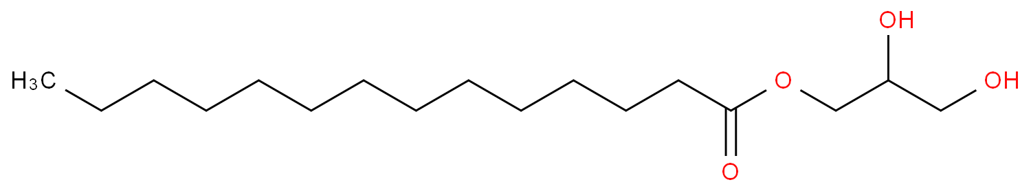 1,2,3-丙醇单十四烷酸酯化学结构式