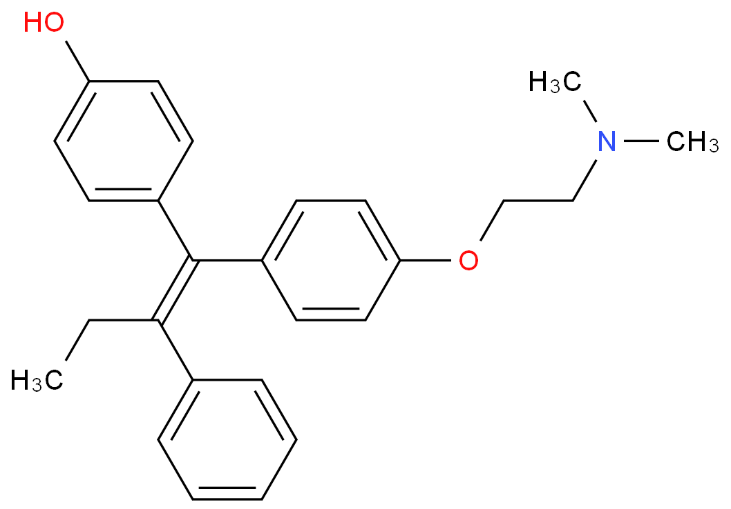 (Z)-4-(1-(4-(2-(二甲氨基)乙氧基)苯基)-2-苯基-丁1-烯-1-基)苯酚/68047-06-3