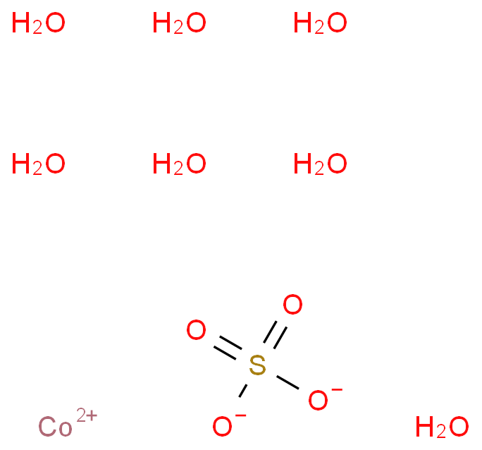 Cobalt sulfate heptahydrate; 10026-24-1 structural formula
