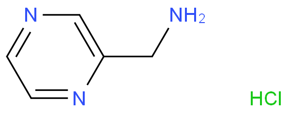 2-甲氨基吡嗪盐酸盐化学结构式