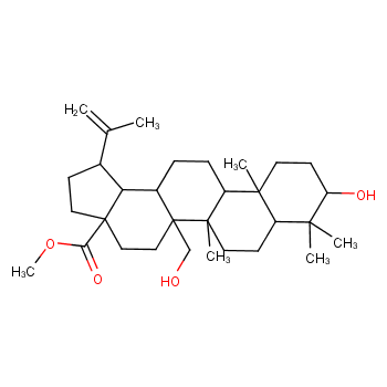 3,27-二羟基-20(29)-流明-28-酸甲酯化学结构式