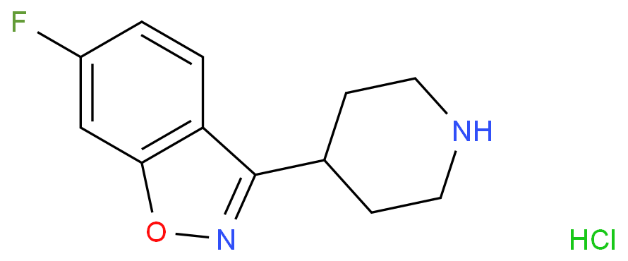 6-Fluoro-3-(4-piperidinyl)-1,2-benzisoxazole hydrochloride structure