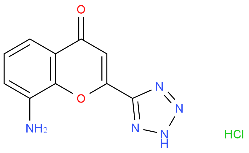 8-Amino-4-oxo-2-tetrazol-5-yl-4H-1-benzopyran structure