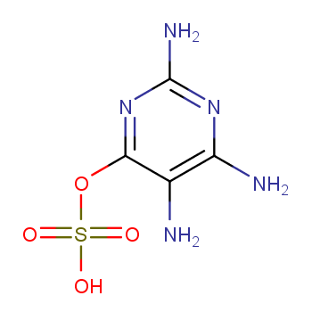 2,5,6-三氨基-4-羟基嘧啶硫酸盐化学结构式
