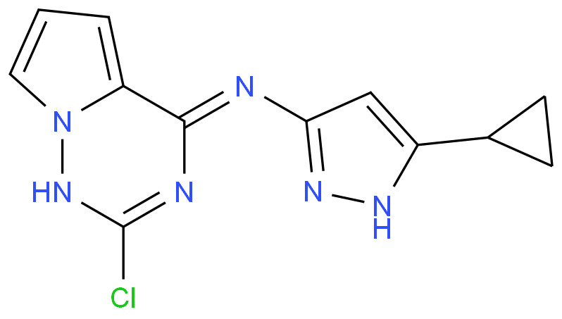 2-氯-N-(5-环丙基-1H-吡唑-3-基)吡咯并[2,1-F]的[1,2,4]三嗪-4-胺