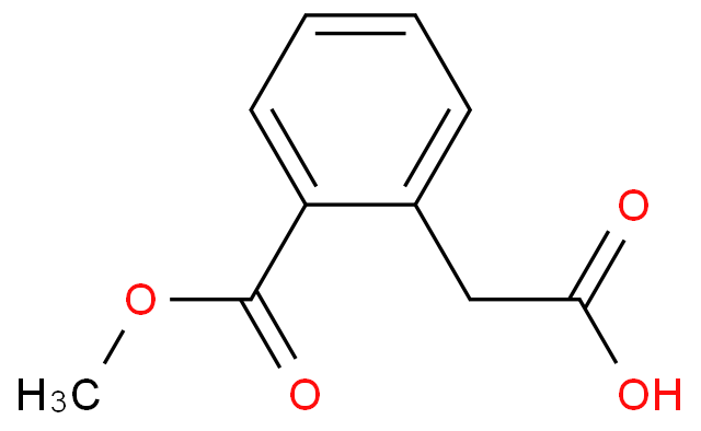 2-(2-甲氧羰基苯基)乙酸化学结构式