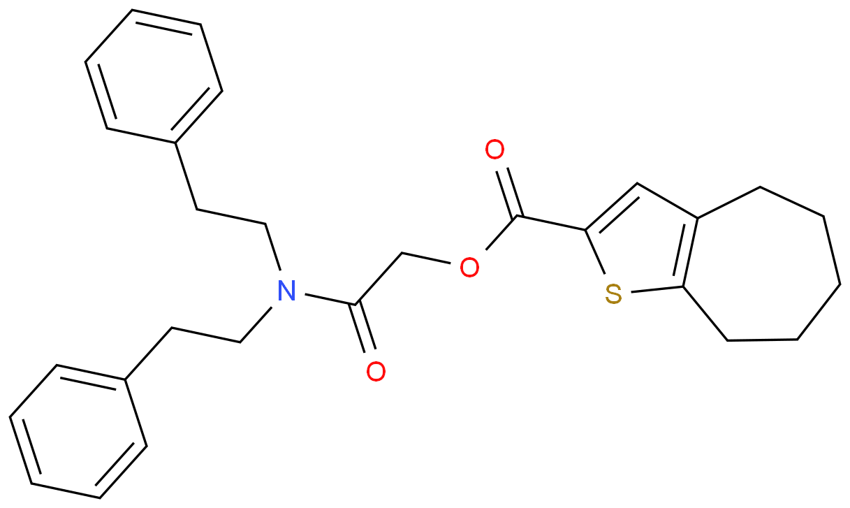 5,6,7,8-tetrahydro-4H-cyclohepta[b]thiophene-2-carboxylic acid [2-[bis(2-phenylethyl)amino]-2-oxoethyl] ester