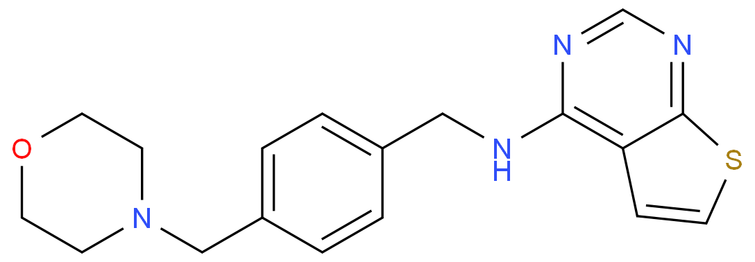 N-[[4-(morpholin-4-ylmethyl)phenyl]methyl]thieno[2,3-d]pyrimidin-4-amine 产品图片