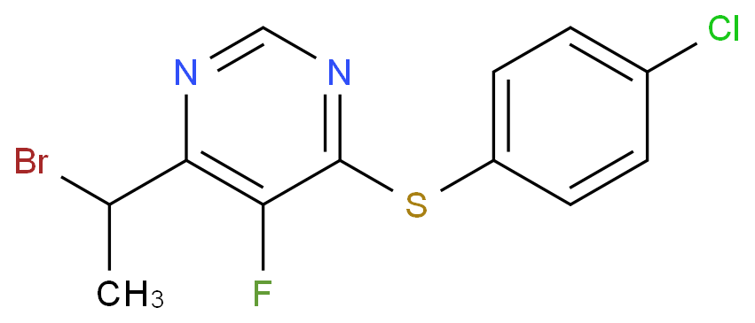 4-(1-broMoethyl)-6-(4-chlorophenylthio)-5-fluoropyriMidine