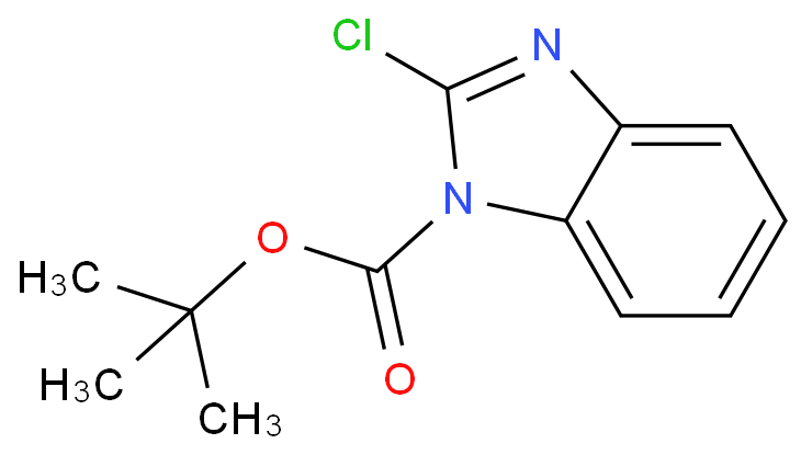 2-氯-苯并咪唑-1-羧酸叔丁酯化学结构式
